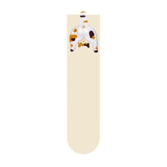 Cute Cat Socks with Balls 3D Fuzzy Balls Novelty Funny Animal Socks Women's Soft Cotton Crew Socks for Cat Lovers Christmas Birthday Gifts