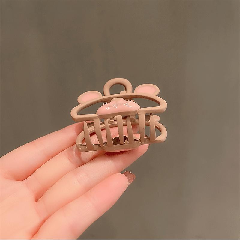 Корейская модная заколка для волос для девочек Ins, милый розовый медведь, кошка, красная вишня, заколка для затылка для женщин, аксессуары для укладки волос