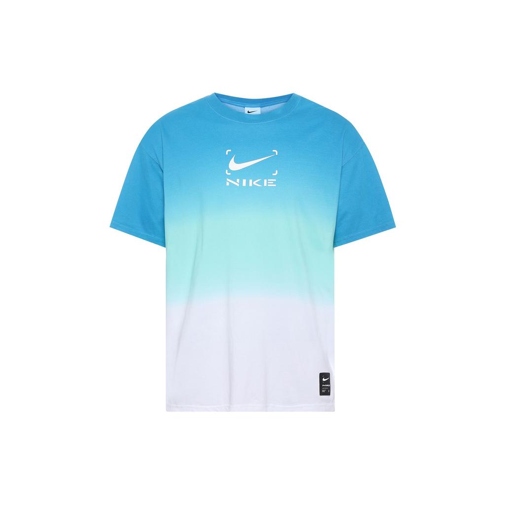 Nike SS23 Basketball Series Gradient Vintage Dopamine Crew Neck Short Sleeve T-Shirt Men Tops Blue FN0320-134