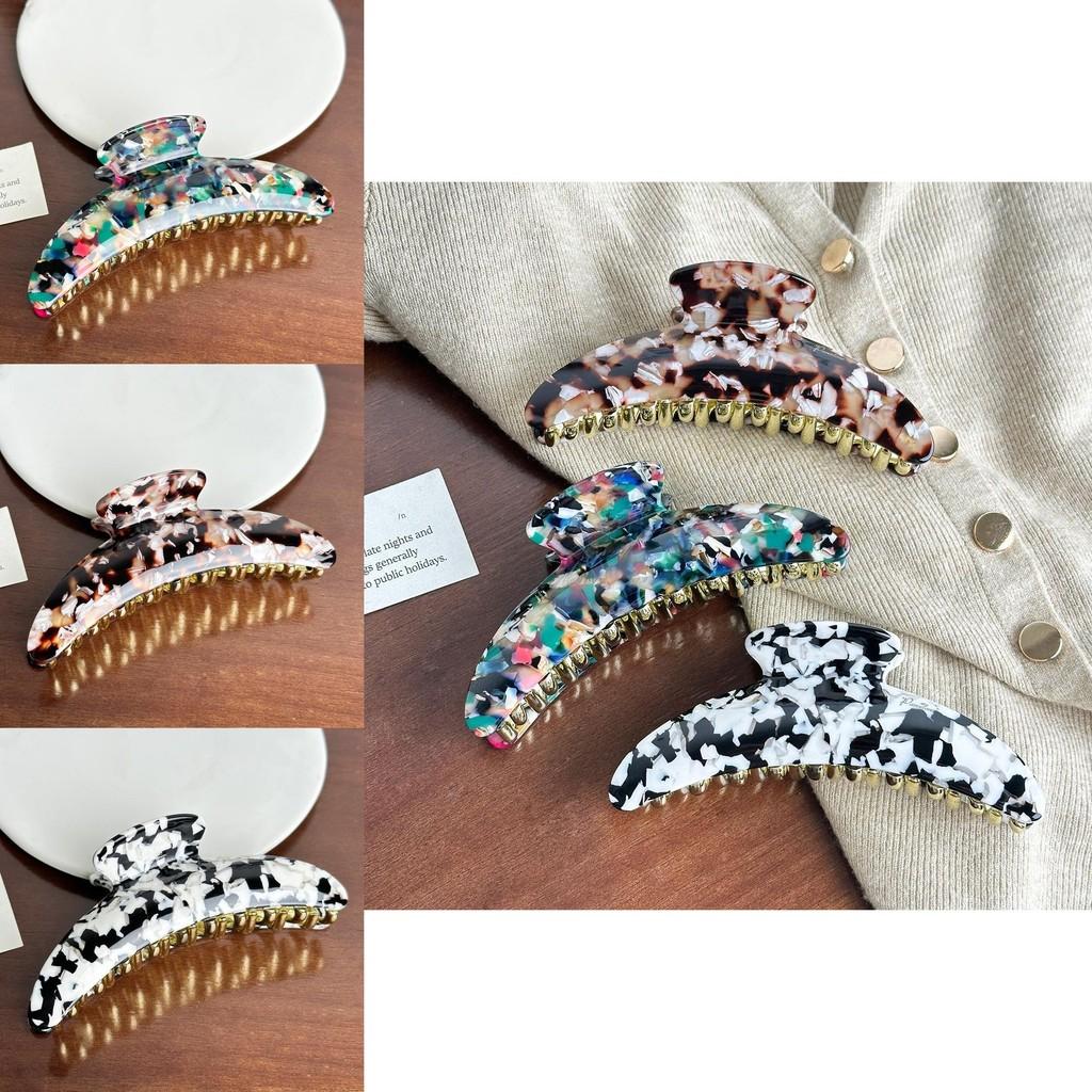 Большие уникальные заколки-крабы для волос из высококачественного ацетата для женщин