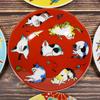 Waza no Kura Стильные тарелочки Кутани, благоприятные маленькие тарелки с изображением маленьких сервировочных, японские - тарелки, кошки, керамика, тарелки, посуда.