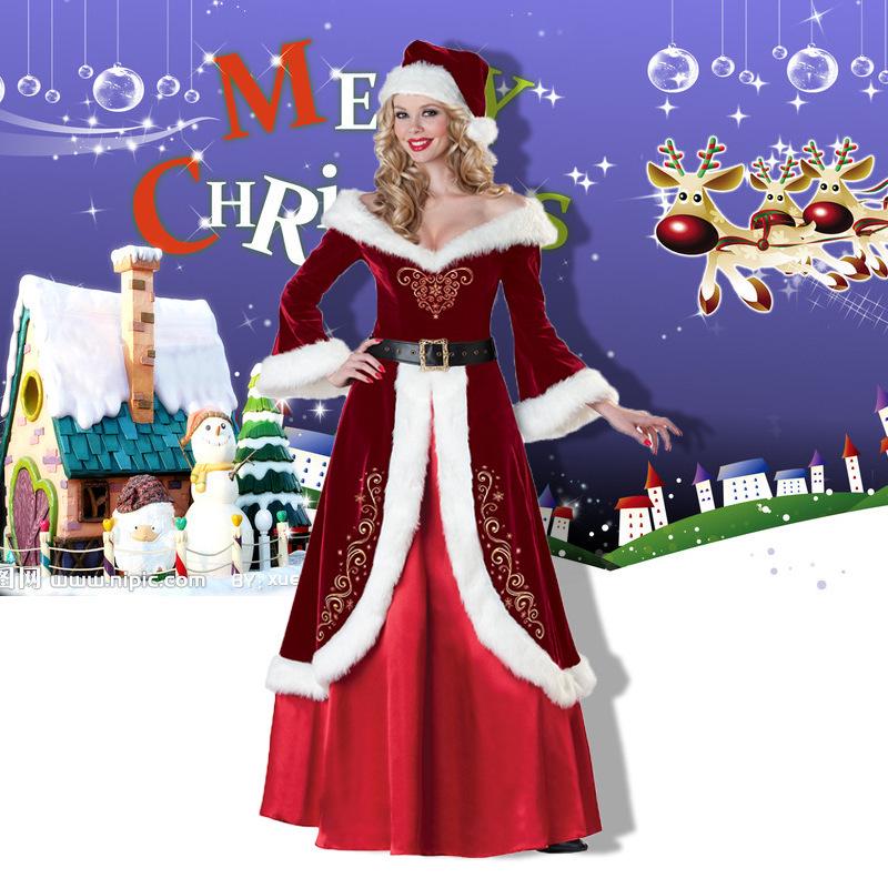 M-6XL Plus Size Couple Christmas Costumes: Men's and Women's Santa Claus Designs