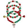 European and American Christmas bracelet, Santa Claus color beaded bracelet set, new christmas