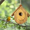 Деревянный подвесной скворечник ручной работы, каркасный скворечник, декор для сада, скворечник для крапивников, синиц, колибри