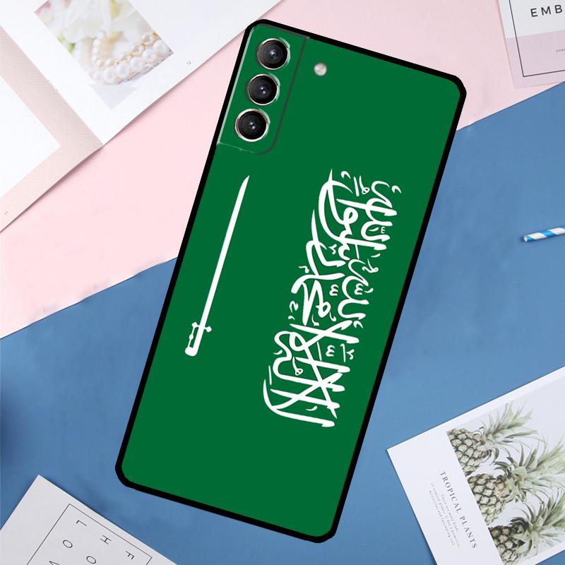 Чехол-футляр с флагом Королевства Саудовская Аравия для Samsung Galaxy S22 S23 S24 Ultra S9 S10 Plus Note 10 20 Ultra S20 S21 FE