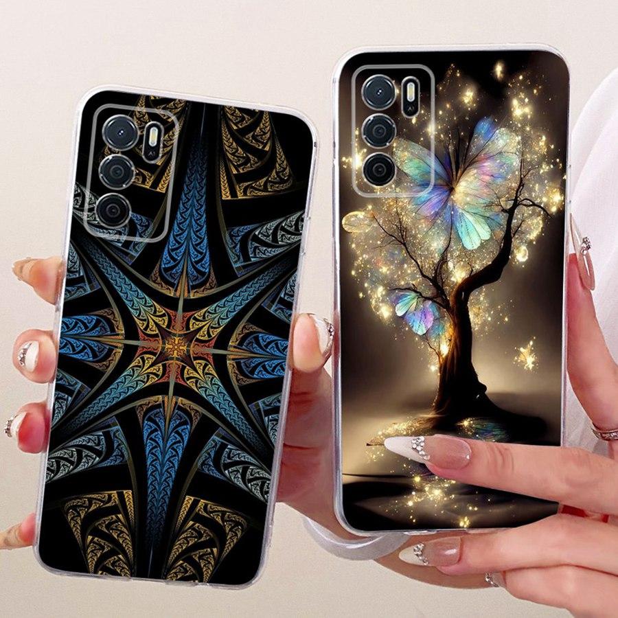 For OPPO A16 A16s Phone Case luxury flower Cool animals design Soft Silicone TPU For OPPO A54s A 54 S A 16 Back Cover