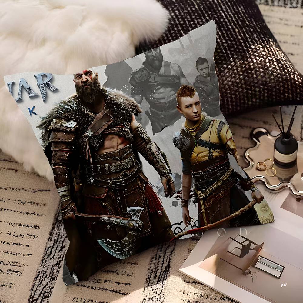 Подушка для видеоигры God Of War Подарок Декор для дома и офиса Подушка для спальни Дивана Автомобильная наволочка