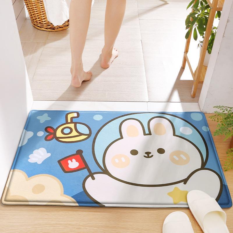 Cartoon Animal Bath Mat Diatom Mud Carpets Non Slip Shower Room Entrance Floor Foot Mats Home Toilet Kitchen Indoor Decor Rug