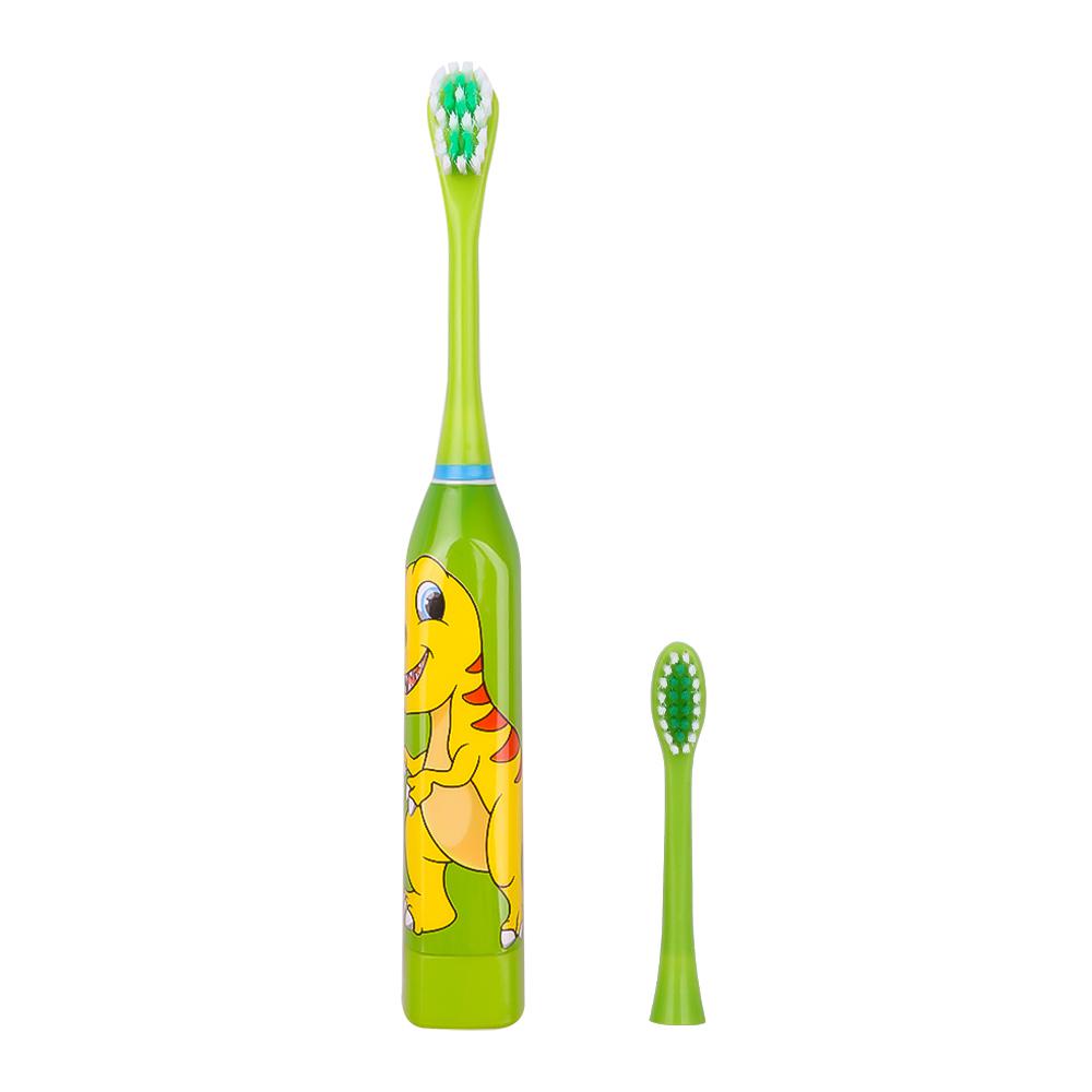 Детская электрическая зубная щетка со сменной насадкой из 2 предметов, двухсторонняя чистка, без перезарядки, уход за зубами, инструмент для ухода за полостью рта