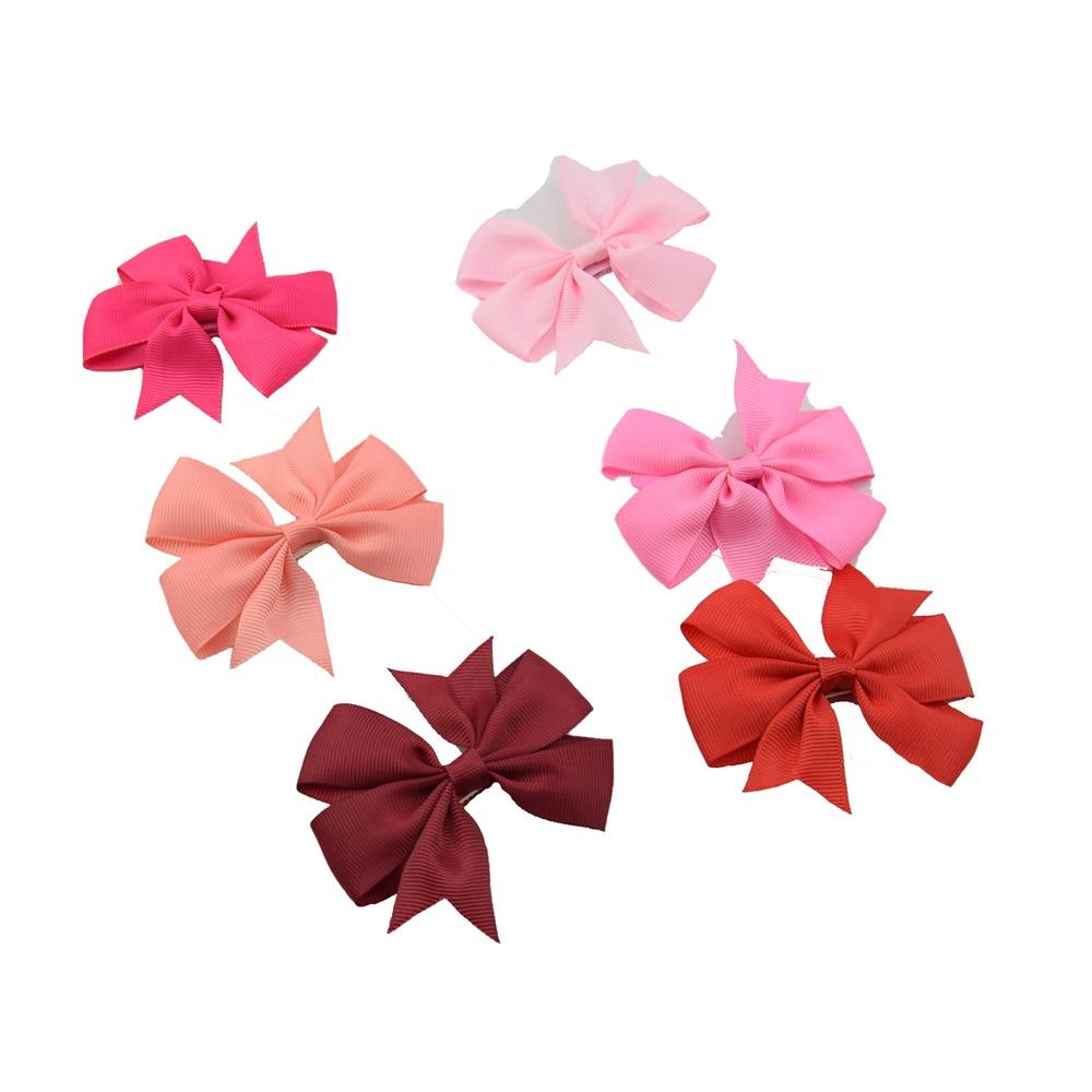 Детская заколка для волос V-образной формы, с ребристой лентой «ласточкин хвост», детская заколка-бант, аксессуары для волос, аксессуары-заколки для девочек