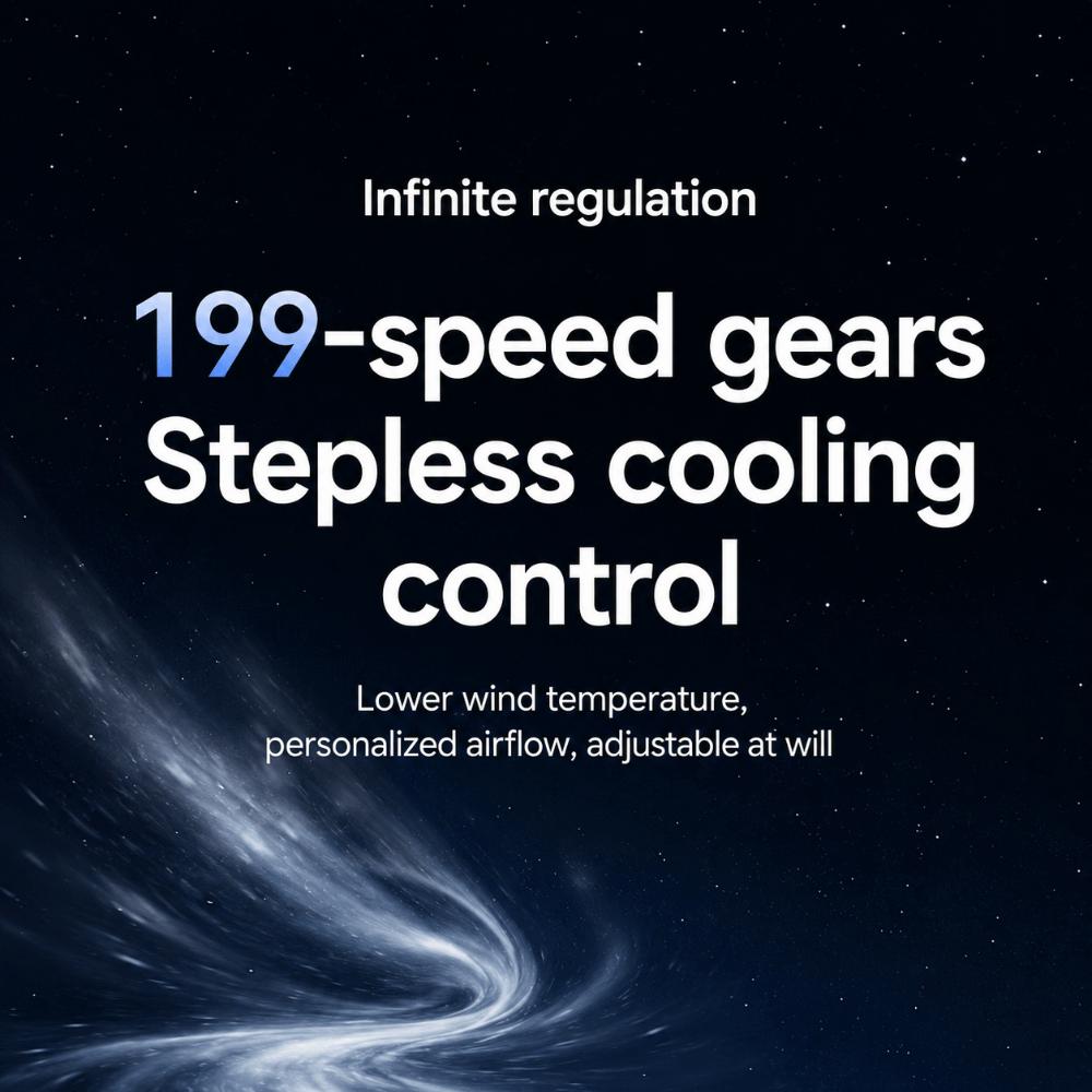 199-speed High-speed Handheld Fan Digital Display Air Conditioner Fan New Portable Fan Outdoor