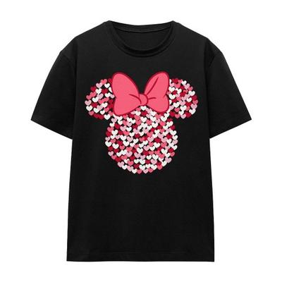 Disney Футболка унисекс для взрослых с изображением Минни Маус в форме сердца и ушей ко Дню святого Валентина