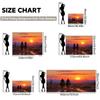1 piece of 2D flat background fabric banner depicting a rider enjoying the sunset backdrop in the desert suitable for parties