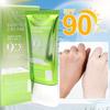 50g SPF90+ Sunscreen Cream Protector Cream Long-Lasting Waterproof Brightening Moisturizer Purple Isolation Lotion