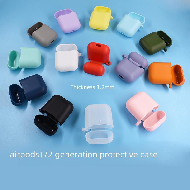 Силиконовый защитный чехол для наушников AirPods 2 — аксессуары второго поколения