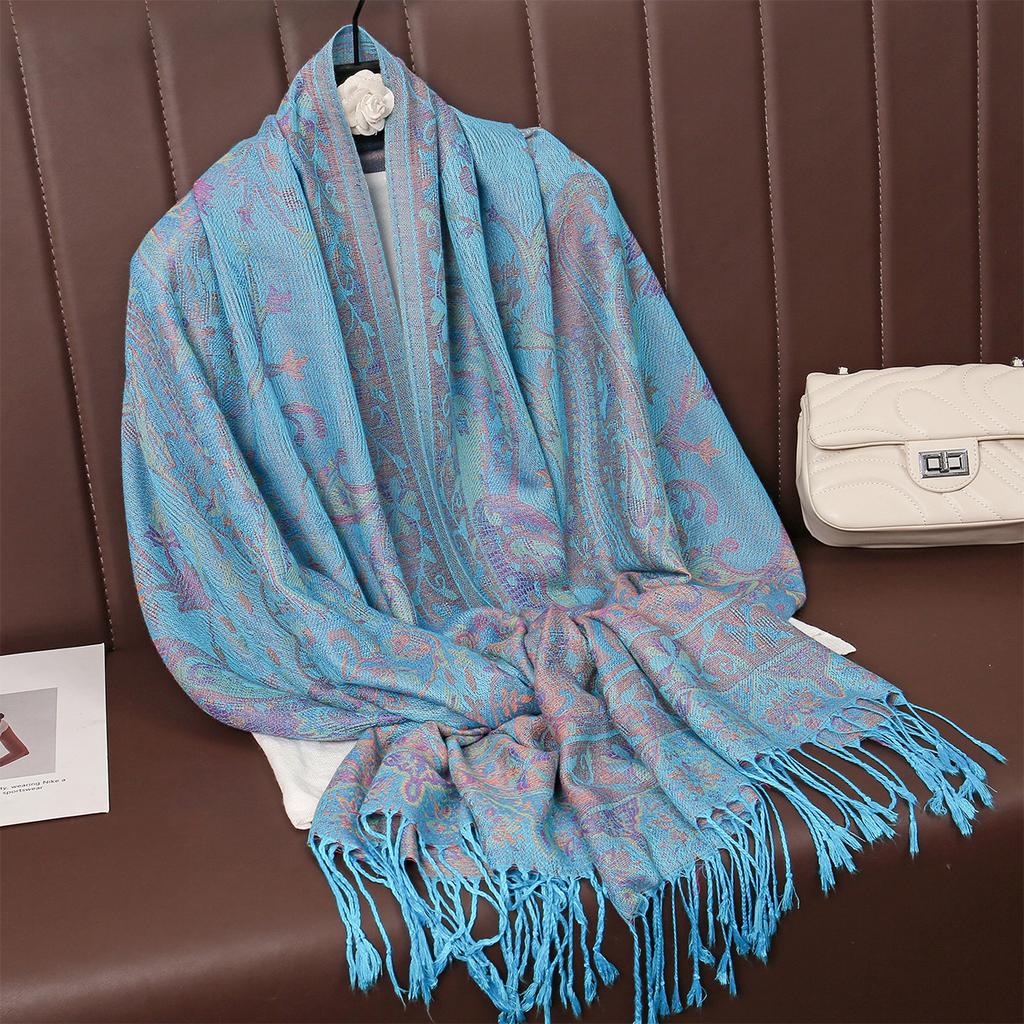 Autumn Winter Scarf Shawl Lady Wrap Warm Scarves Design Print Female Foulard Cotton Stoles Scarf