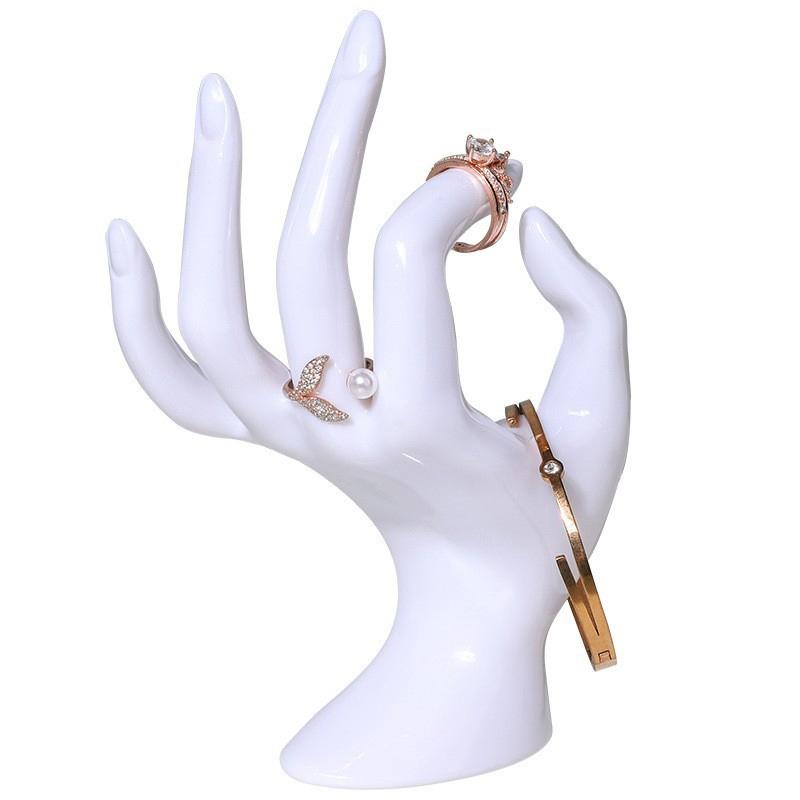 Пластиковая подставка-дисплей для колец, модель руки 'ОК', реквизит для съемки украшений в прямом эфире, подставка-дисплей для браслетов