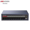 Hikvision 10-портовый неуправляемый PoE-коммутатор 100 Мбит/с, китайская вилка (адаптер в комплекте)