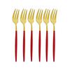 6Pcs Fruit Fork Luxury Flat Handle Stainless Steel Rose Gold Matte Cake Forks Lovely Mini Fork Used For Cake In Party Fork Restaurant
