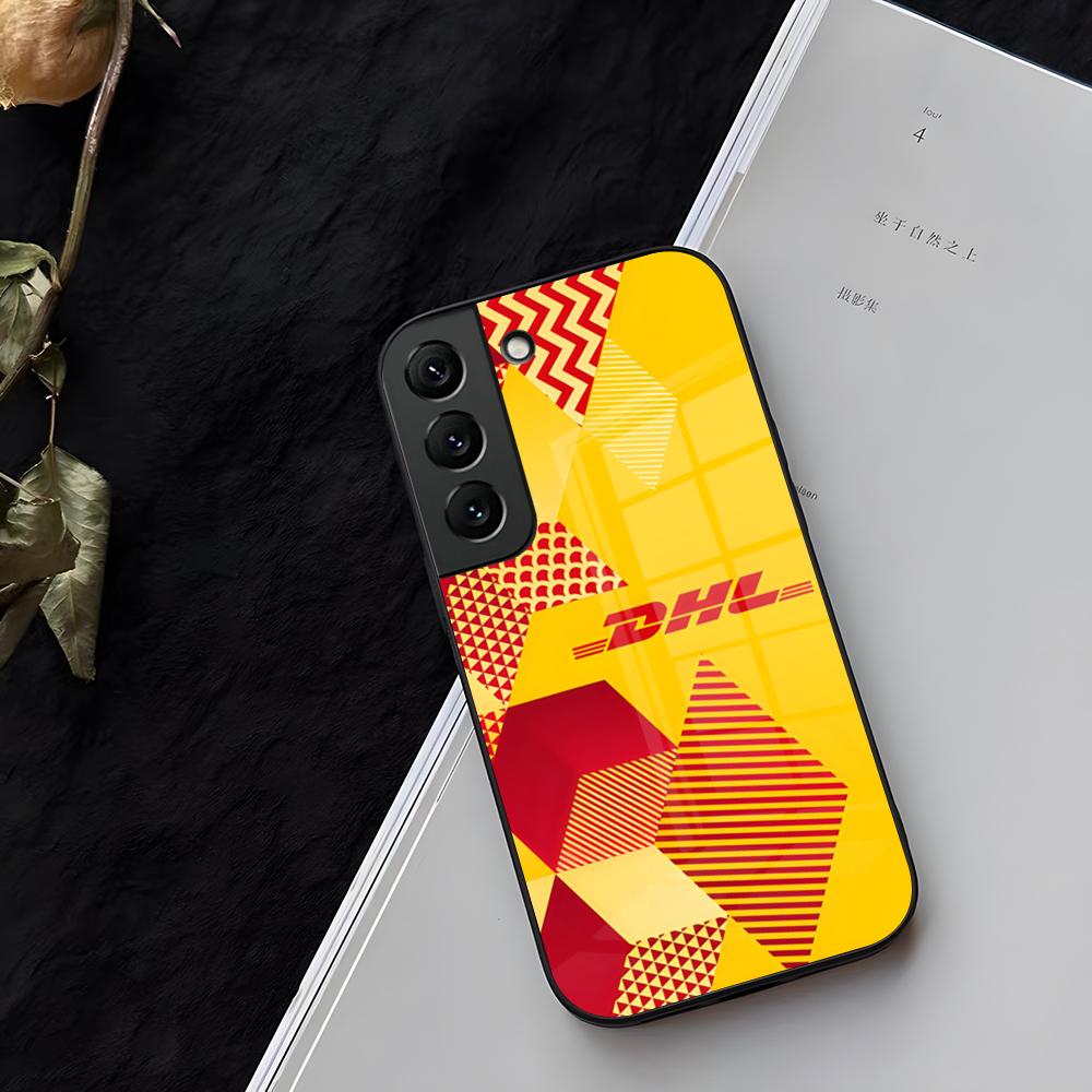 Simple Dhl Express Label Phone Case Glass For Samsung Galaxy S21 S25 S22 S20 S24 S23 Ultra Fe Plus A16 A34 A54 A24 Coque