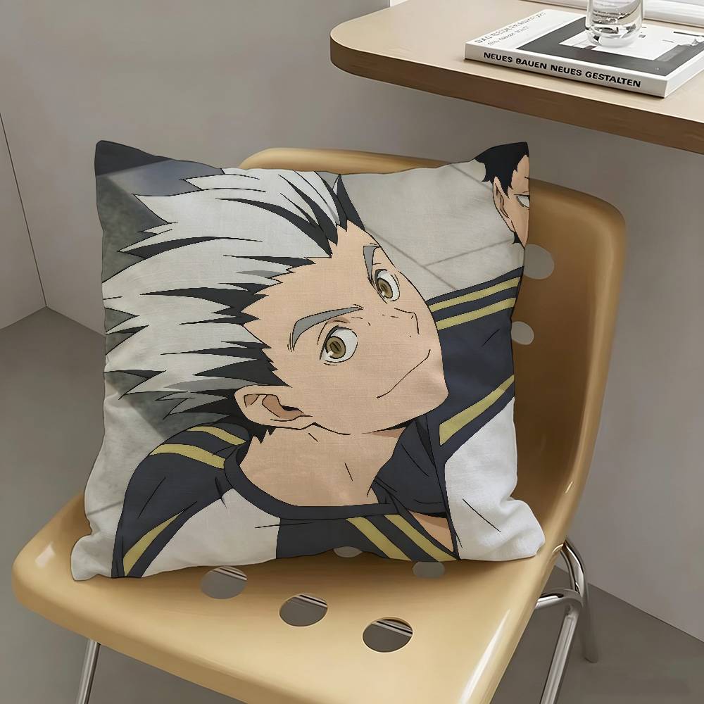 1pc Koutarou Bokuto Haikyu!! Pillow Case Fashion Square Pillowcase Bedroom Sofa Room Ins Decoration Leisure