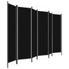 VidaXL Room Divider 6 Panels Black 300x180 Cm