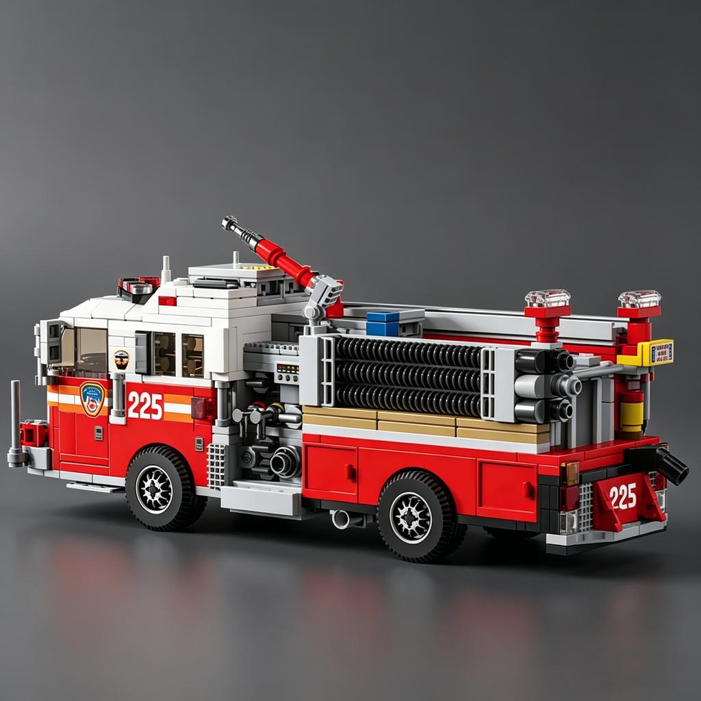 Серия City Series Американская пожарная машина «Responder» Модель из строительных блоков: Полицейские и полицейские спецназовские машины с насосом высокого давления — Детская игрушка