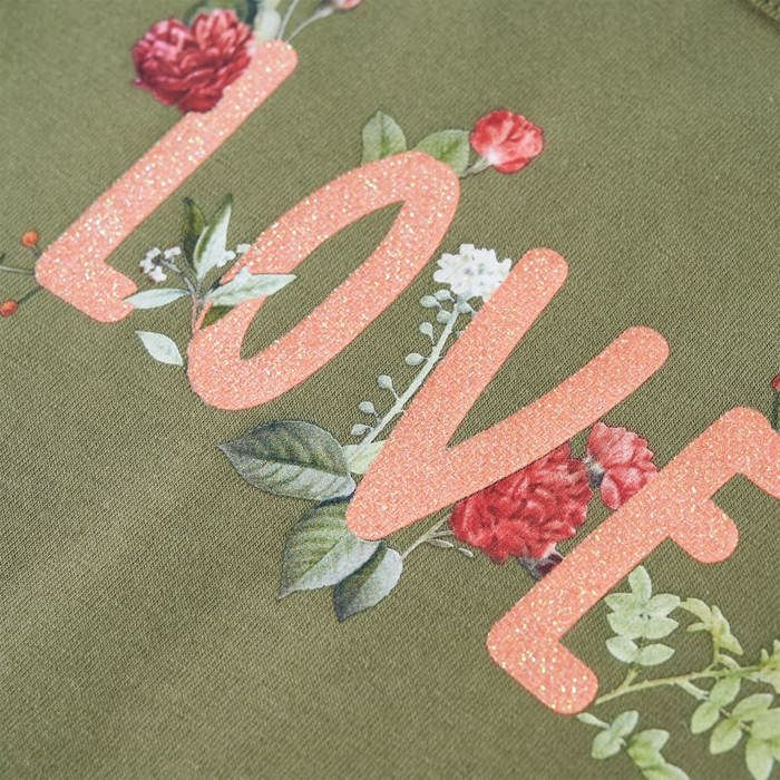 Детская футболка с длинным рукавом цвета хаки 92/104/116/128/140