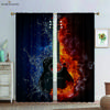 Креативные печатные шторы для спальни, гостиной, кухни, декоративные шторы, вода и огонь музыкальная гитара, комплект из 2 шт.