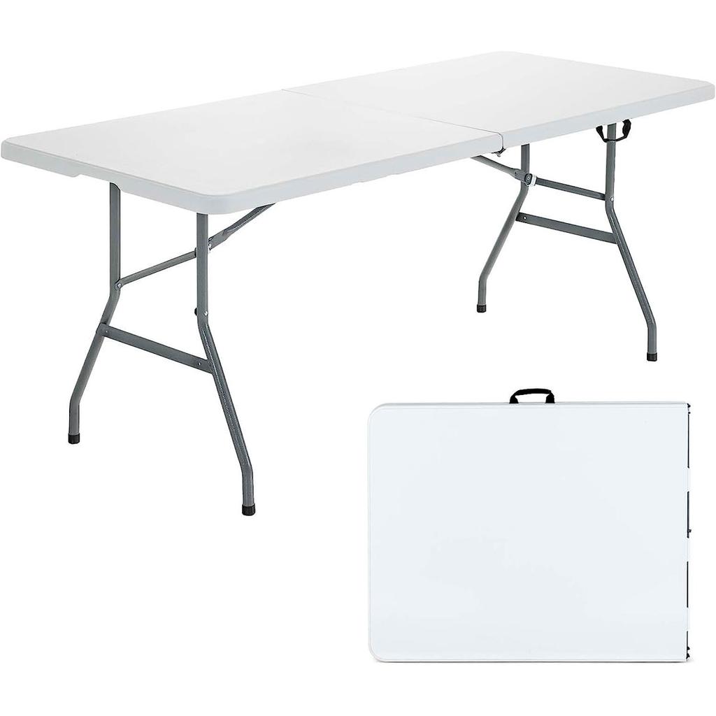 Складной стол Nyana Home из усиленной смолы 150x70x74см | Для кемпинга, сада и мероприятий | Стальные ножки с противоскользящими накладками | Нагрузка до 150 кг | 2-8 человек