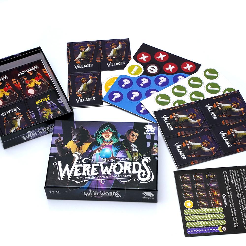 Настольная игра Werewords Веселье для семей Увлекательная социальная дедукция Отлично подходит для семей Вечеринка Игра для словесной игры
