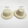 Mini Straw Hat DIY Craft Accessories 10Pcs Imitation Woven Tiny Hat Pendants for Jewelry Making Scrapbook Supplies