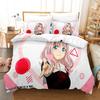 Постельное белье Kaguya Sama Love Is War 3 предмета Кагуя Синомия Наряд горничной Красное сердце с принтом аниме Пододеяльник Все размеры