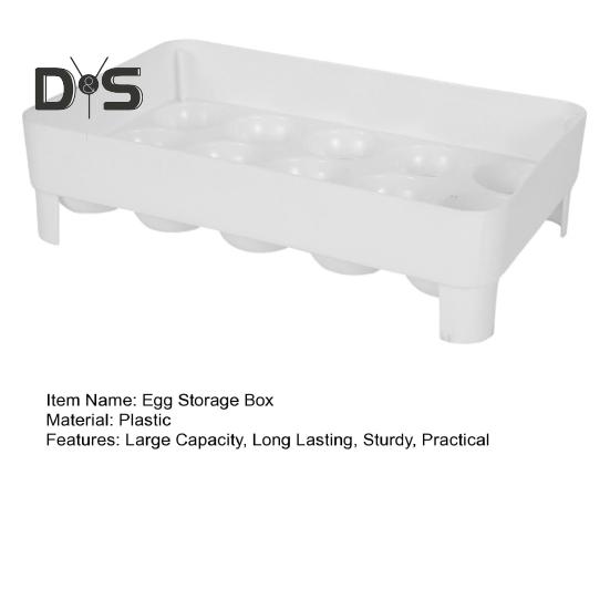15-секционный ящик для хранения яиц, поддон для яиц в холодильнике, большая вместимость, высокая устойчивость, складной, экономящий место, органайзер для яиц в холодильнике