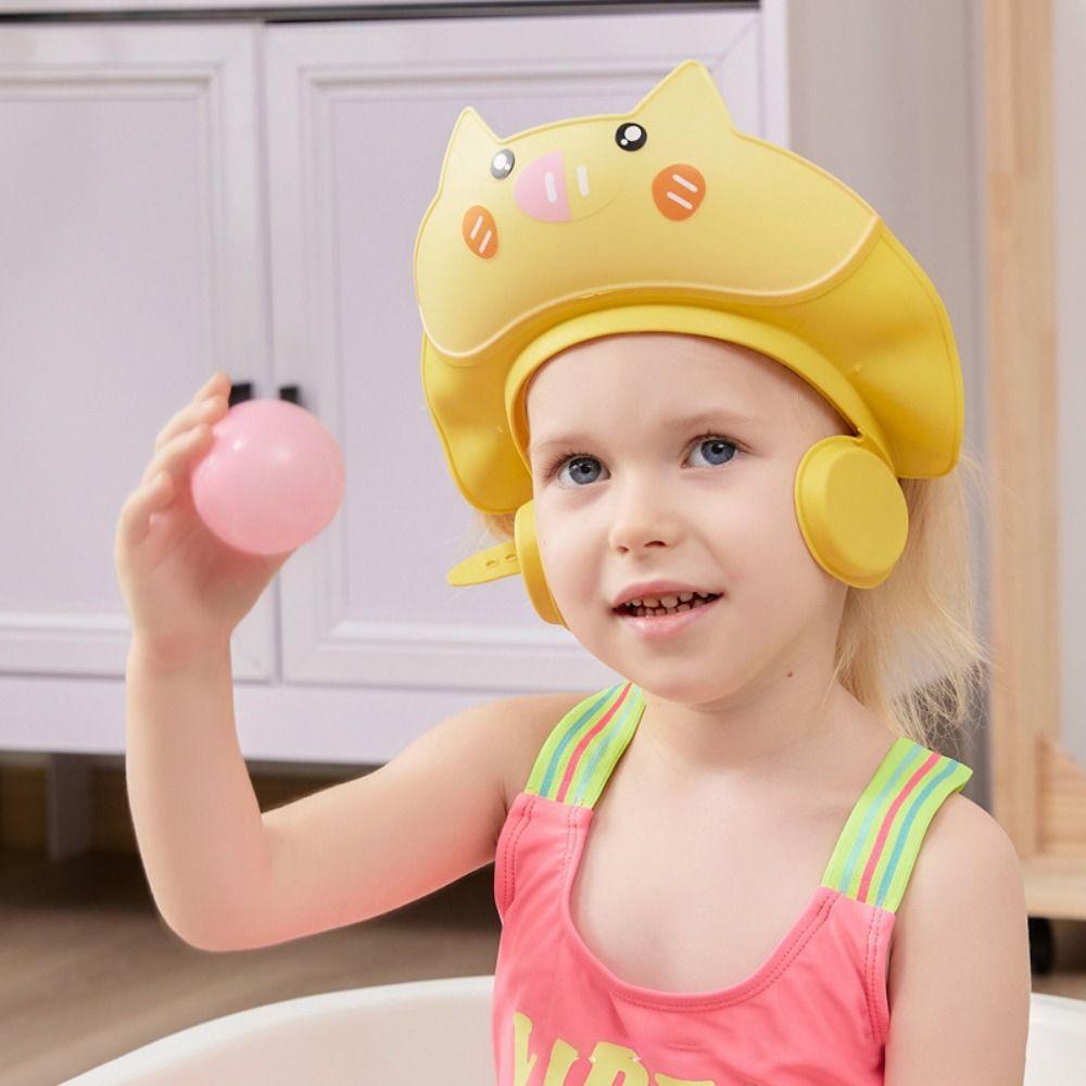 Soft Baby Shampoo Cap Adjustable Children's Bath Cap Adjustable Baby Shower Cap Baby Wash Bath Cap