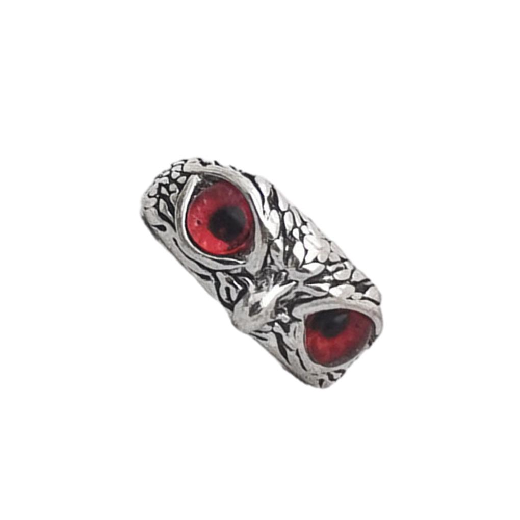 Кольцо Сова с глазом из нержавеющей стали, из сплава, регулируемого размера, кольцо с глазом, для вечеринки, повседневное, с металлическим блеском