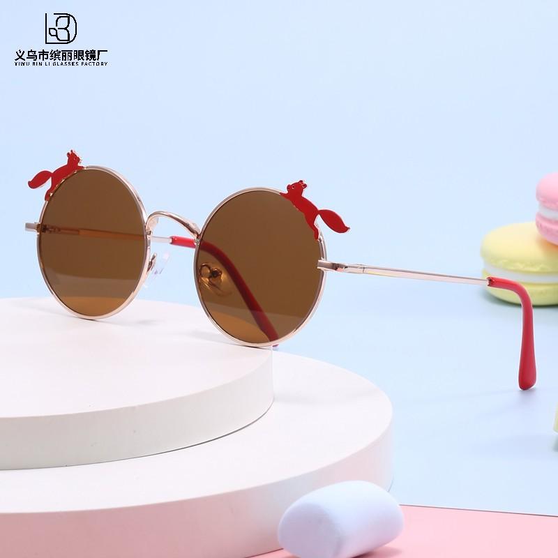 Модные детские солнцезащитные очки в металлической оправе Fox Cute Girls Photo Sunglasses Beach Party Boys Glasses