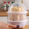 Двойная пароварка для яиц, быстро нагревающаяся, для кухонной готовки, белая