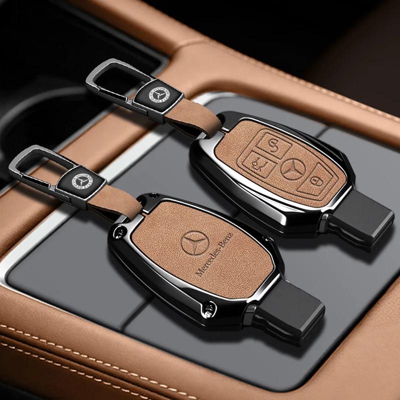 YWP4 Car Remote Key Case Cover Protector Shell for Mercedes Benz A B G R Class GLA GLK W176 W204 W251 W463 Auto Keychain Accessories