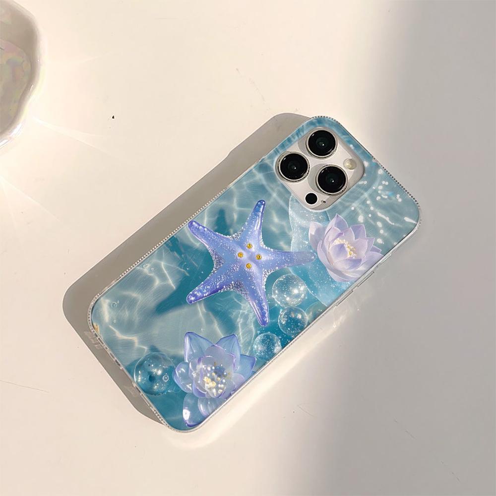 Чехол со звездой и лотосом для iPhone 16E 16 15 14 Pro Max Plus 11 12 13 X XR XS Max 7 8 Plus SE2, противоударный