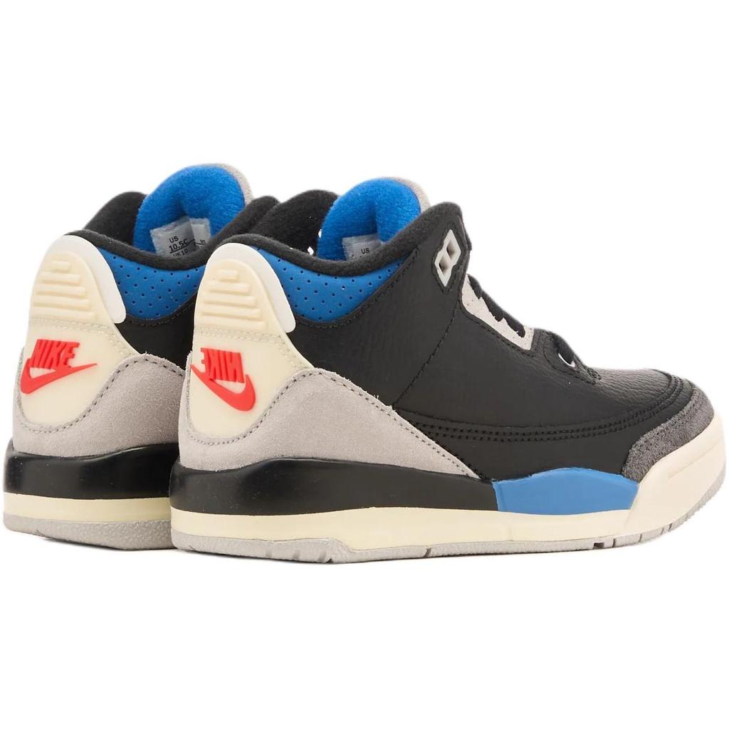 Air Jordan 3 Retro OG PS Rare Air Детские кроссовки Черный/Красный чили/Нейтральный серый IB8969-004