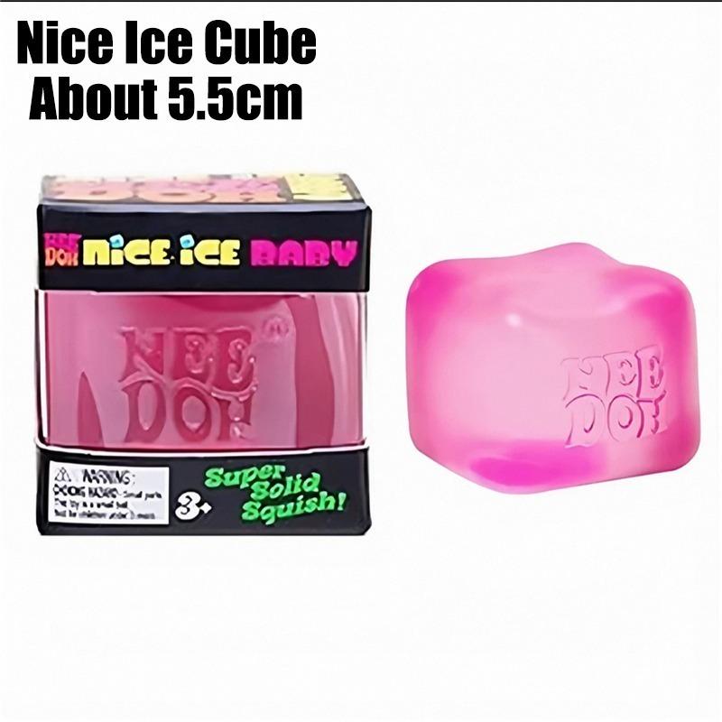 Needoh Nice Berg Giant Сенсорный куб 7,5 см Мини 4 шт. Малыш Teenie Cube Сенсорный Медленный отскок Снятие стресса Антистресс Игрушка