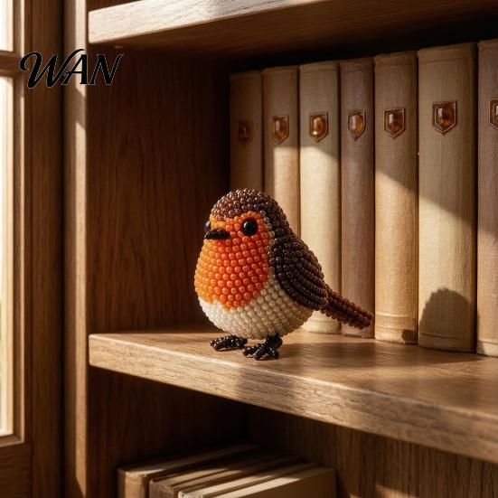 3D Animal Crafts DIY Bird Beading Kit, Bead Craft with Colorful Beads Vibrant for Accessories, Cute Beaded Project Adults And Teens Creative Gift Kit