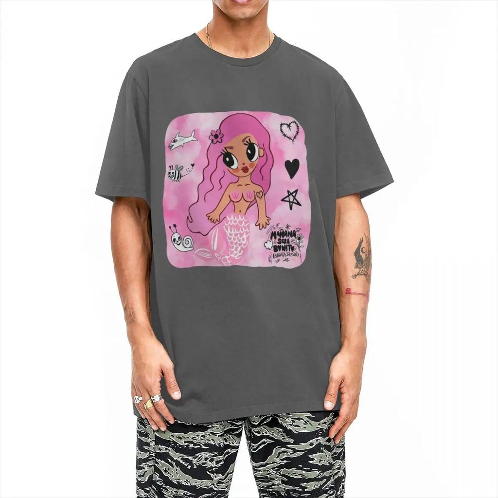 Karol G Pink Hair Bichota Bichota Heart T-Shirt Men Vintage Pure Cotton Tees O Neck Short Sleeve T Shirt Classic Clothes