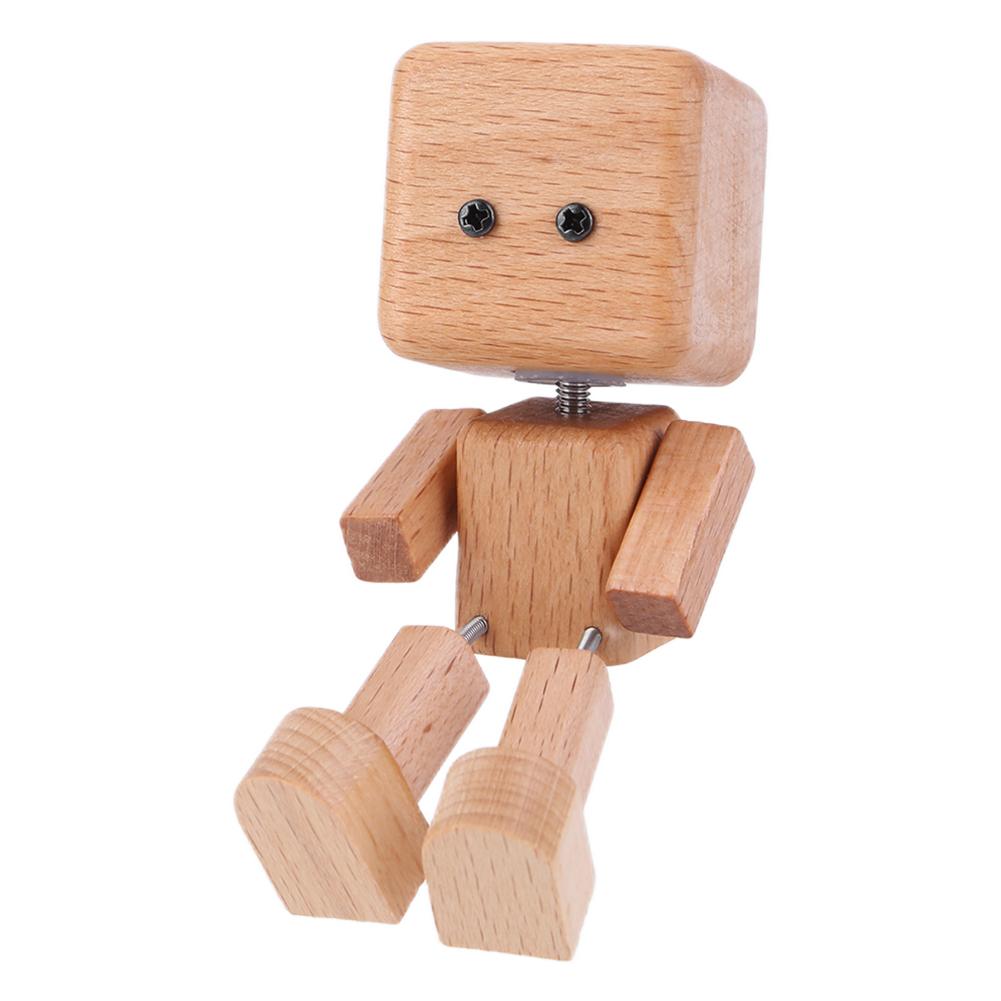 Shaking Wooden Man Figurine, Handmade Shaking Feet Wooden Doll,Car Ornaments,Funny Wood Desktop Decor, Car Dashboard Decorations