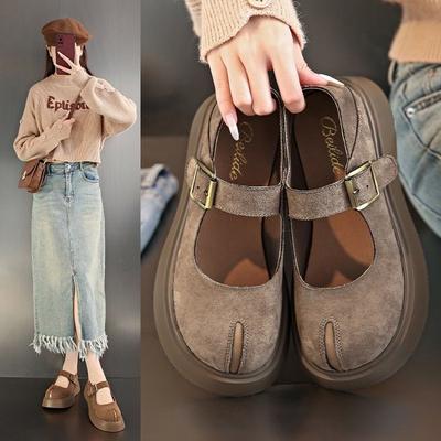 Jk с юбкой универсальные легкие туфли в стиле ретро с толстой подошвой туфли Мэри Джейн одинарные женские новые весна и осень 2025