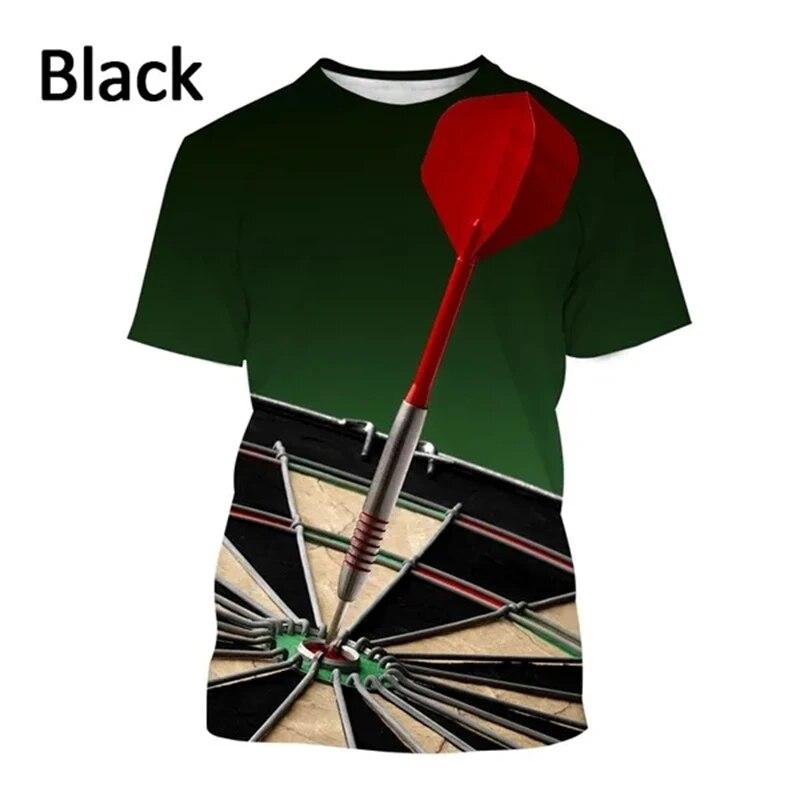 Мужская футболка с коротким рукавом и рисунком дартс, повседневная модная игра в стиле Харадзюку, уличная одежда с 3D принтом, топ Ropa Hombre
