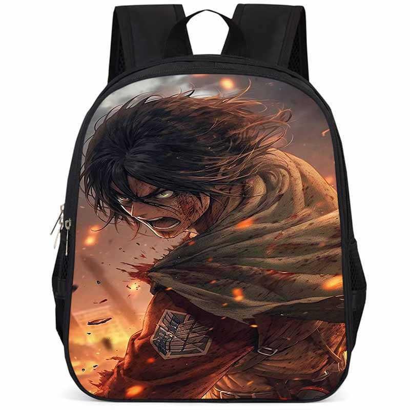 Школьный рюкзак Attack On Titan, 15 дюймов, большая вместимость, легкий, из Оксфордской ткани