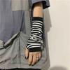 Hip Hop Gloves Long Fingerless Oversleeve Men and Women Knitted Soft Skin Friendly Gloves Stretch Winter Arm Warmer