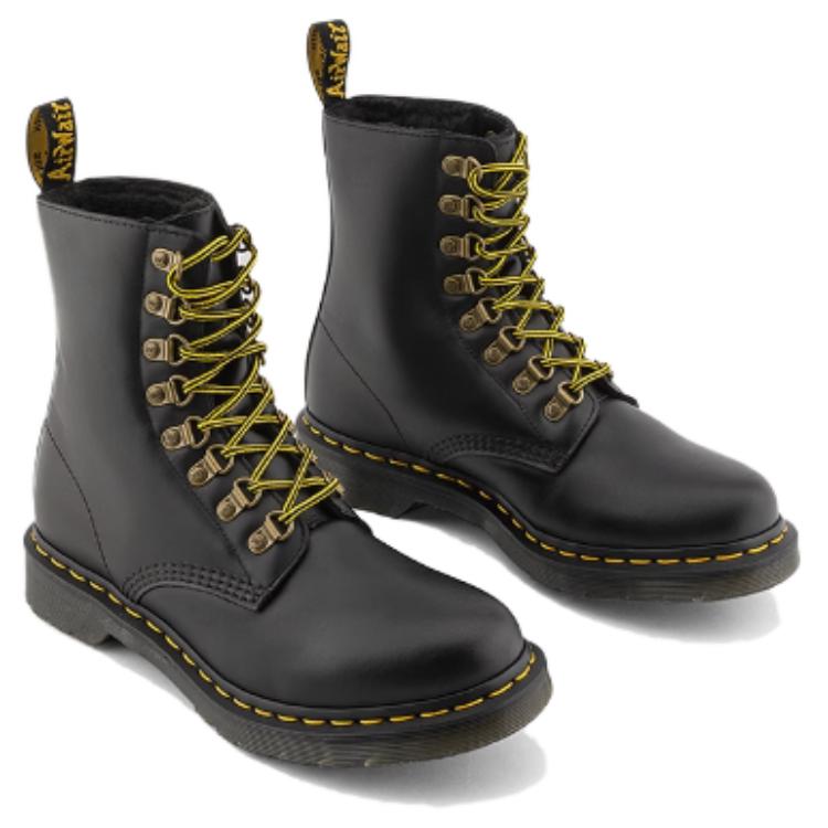 Dr. Martens Модные теплые флисовые полусапоги унисекс черные 32231001